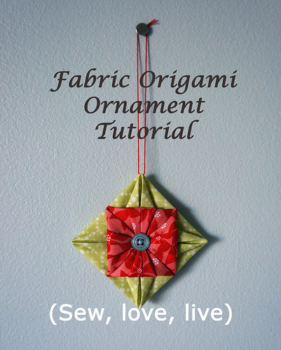 Origami fabric ornament tutorial