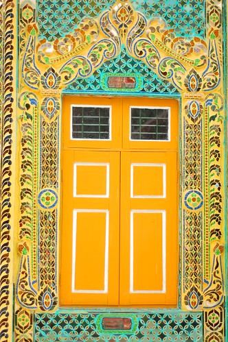 Yellow Door in Mt. Poppa Myanmar