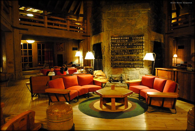 Second Floor Lobby at Timberline Lodge