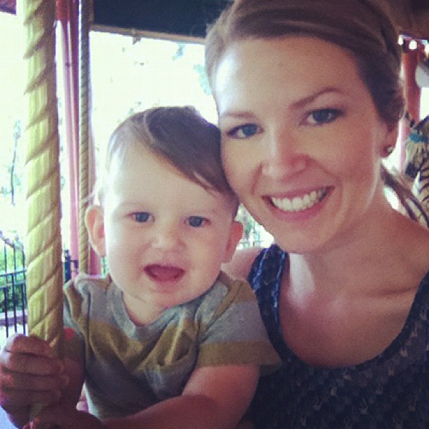 Max loves the carousel!