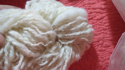 yarn 2/3 milkweed 1/3 wool