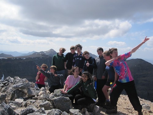 The group on the summit of Ruadh-stac Mor, Beinn Eighe