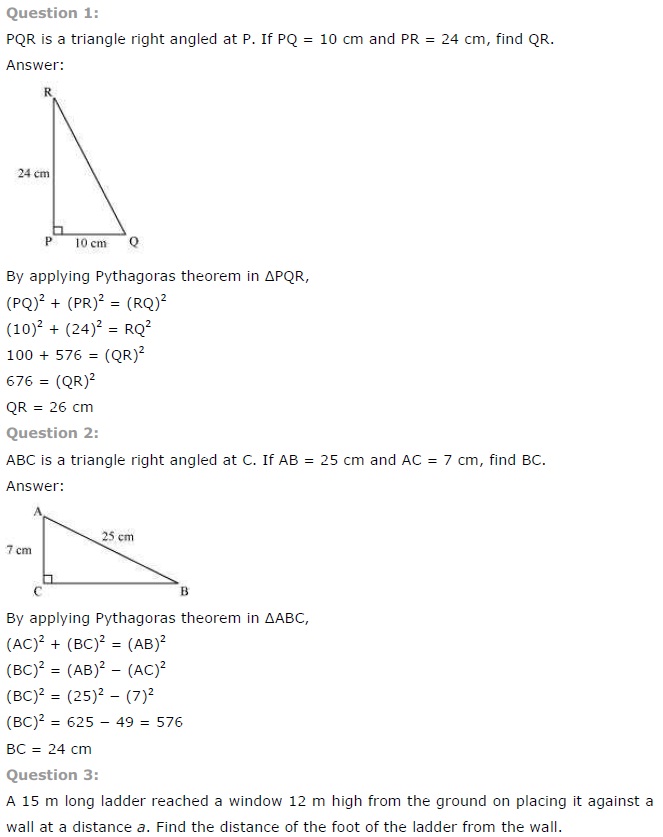 NCERT Solutions for Class 7th Maths Chapter 6 The Triangle and its Properties Exercise 6.5 