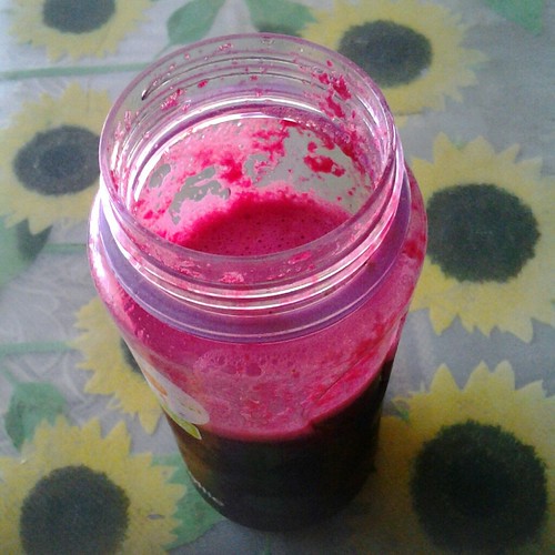 Beets, carrots, apples and cucumber juice