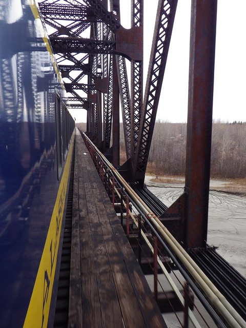 Crossing Bridge - Alaska Railroad Aurora Winter Train