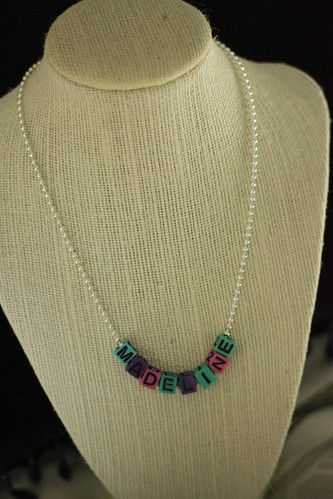 beaded name necklace