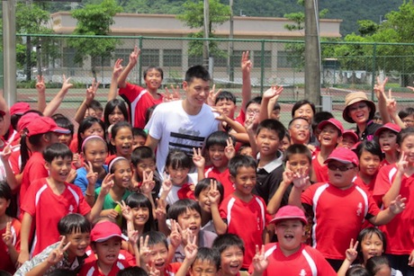 August 31st, 2012 - Jeremy Lin at a school in Hualian in Taiwan