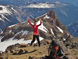 Jumping for Joy on Mt Rainier