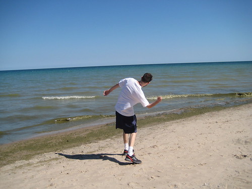 Craig skipping rocks