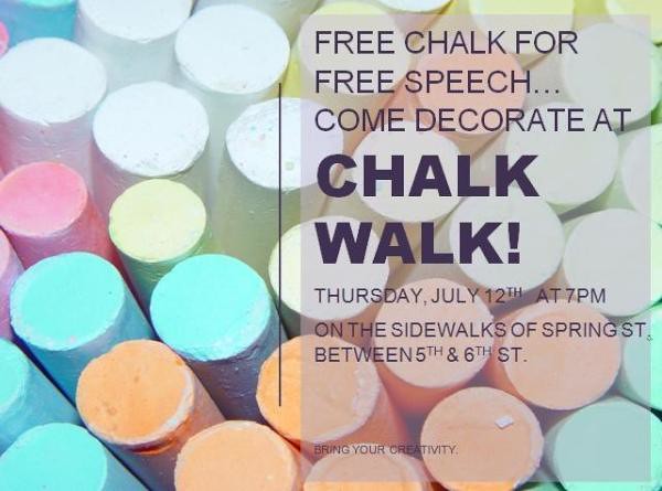 Chalk Walk facebook invite, July 12 2012
