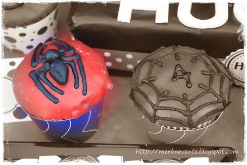 wrappers cupcakes. Kit de fiesta spiderman. Merbo events