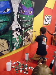 LEGO Booth TMNT Mural assembly