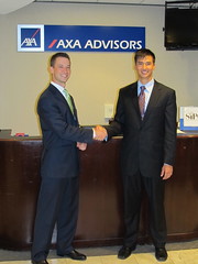 Brice Smith with Lyle Yablonski, VP of the American Division of AXA by LAUSatPSU