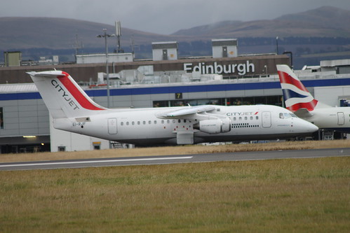 CityJet EI-RJF Avro RJ85 Edinburgh Airport