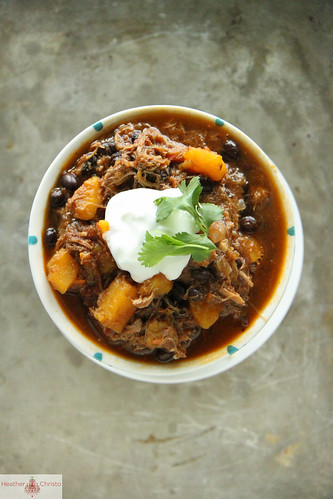 Pulled Pork and Butternut Squash Chili