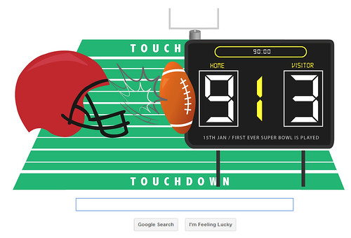 First Ever Superbowl Game / Google Doodle