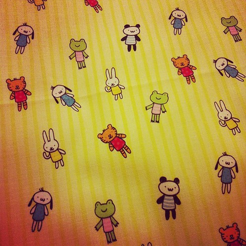 My animals on stripes from Spoonflower!