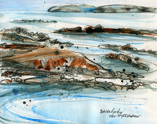Iceland sketches: Breidafjordur sketch, righthand section