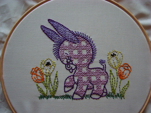 Donkey embroidery