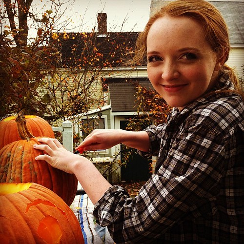 carving our jack-o-lanterns #unschooling #samhain #halloween