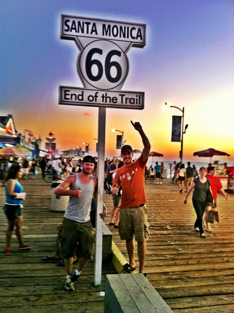 We Made It! End Of The Trail Route 66 - Santa Monica Pier - California
