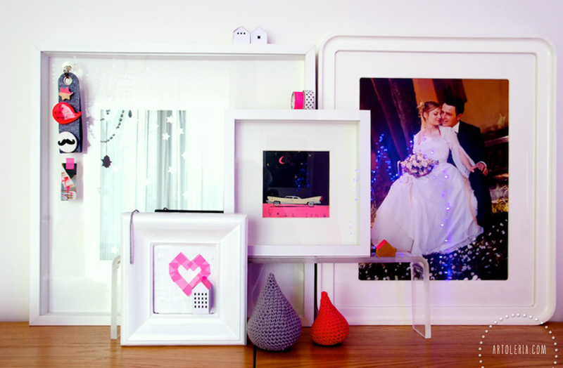 frames, art and photos on my dresser
