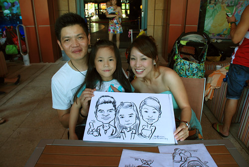 caricature live sketching for Mark Lee's daughter birthday party - 16