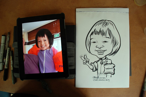 caricature sketching for a birthday party 07072012 - 11