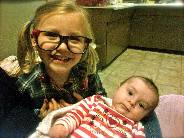 Zoey w Glasses and Maggie