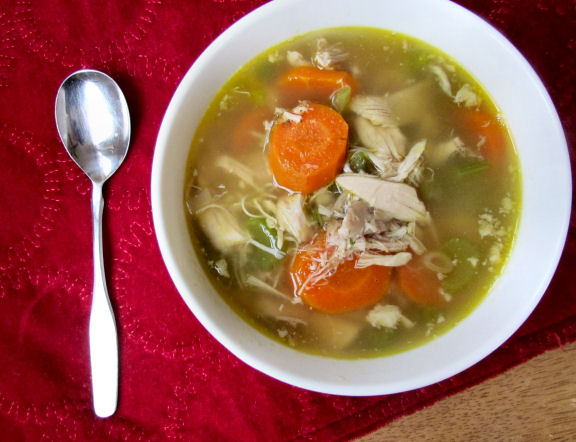 Homemade Chicken Soup with Bone Broth