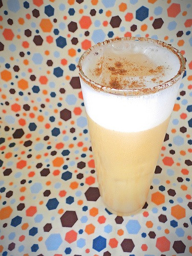 Spiced Pear Flip Cocktail by Fabric Paper Glue