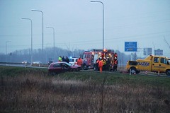 Beknelling na ongeluk N57, bij Middelburg