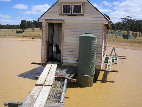 water tank at the front of lakehouse