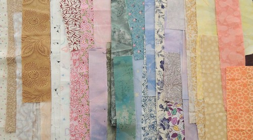 Scraps for a Low Volume Quilt
