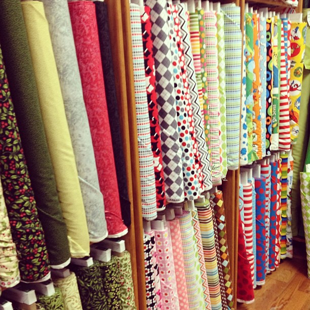 Love LOVE new fabric store. Unfortunately, didn't have black I needed. #quiltsbychristmas