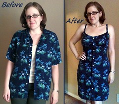 Flaminog Dress Before & After