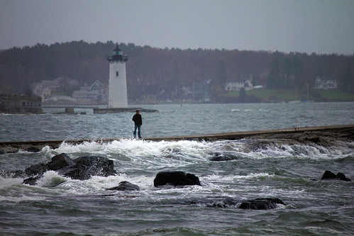 Portsmouth Harbor Lighthouse after Hurricane Sandy by nelights