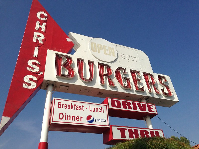 chris's burger sign