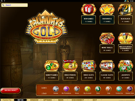 Mummys Gold Casino Lobby