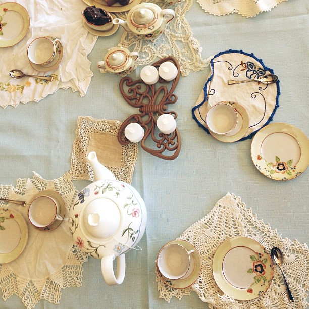 A fancy tea party hosted by Miss Lu.