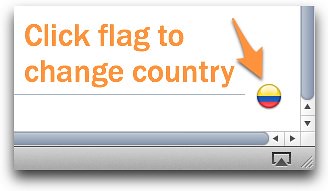 Click flag to change iBookstore country