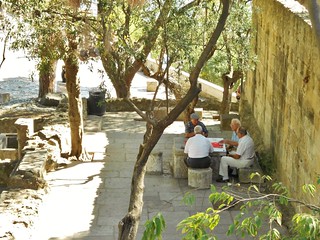 Portuguese Retirees Playing Games in the Shade
