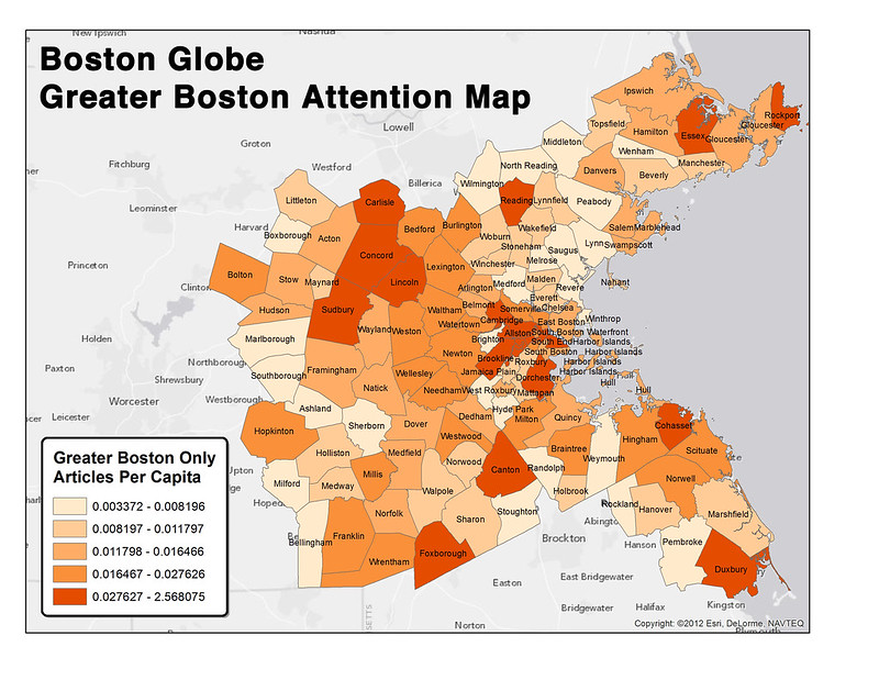 Greater Boston Per Capita (GIS) - Mapping the Globe: Screenshots