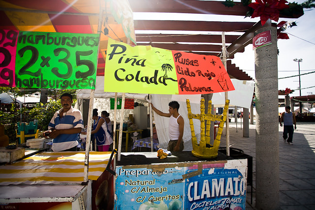 Colorful vendor stall