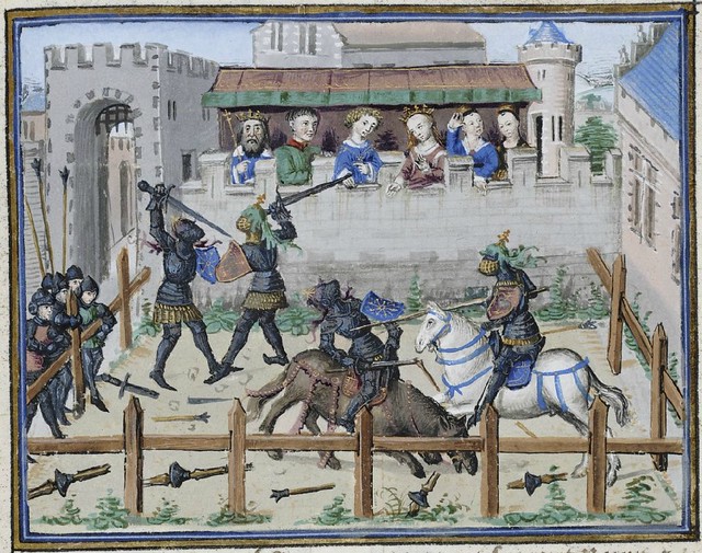 15th century illuminated manuscript miniature: Henri de Ferrières, Les Livres du roy Modus et de la royne Ratio 290