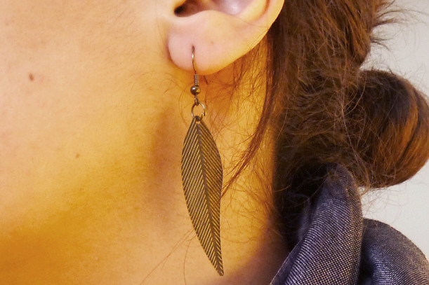 Finished earrings