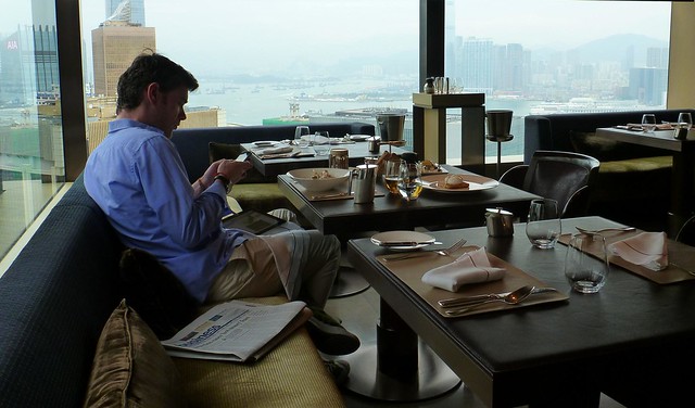 The Upper House Hotel Hong Kong breakfast with a view from 49th floor