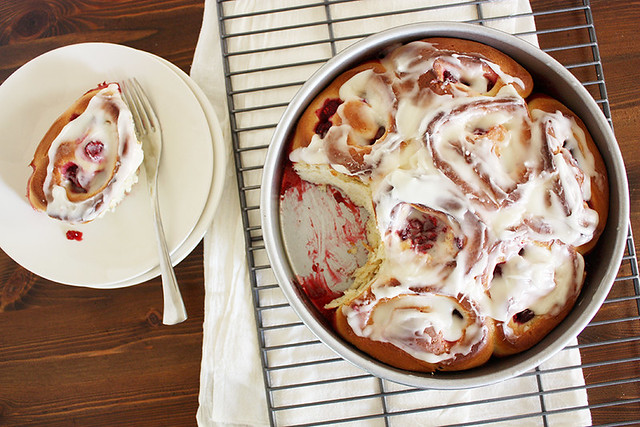 raspberry swirl rolls // Girl Versus Dough