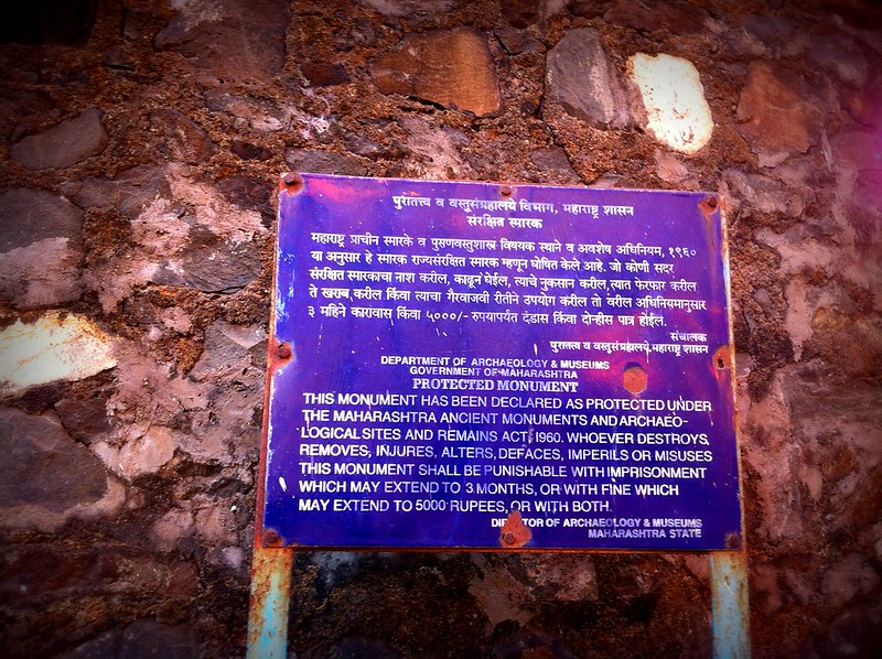 Archaeological Society of India board at Sewri Fort