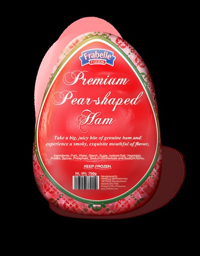 Pear Shaped Ham - packshot sample rendering